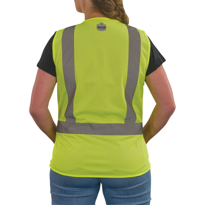 Ergodyne GloWear 8210HLW-S Class 2 Womens Vest Hi-Vis Lime 2XL, large image number 7