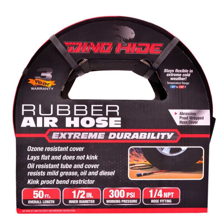 BluBird 1/2 Inch x 50 Ft. Dino-Hide Rubber Air Hose Assembly, large image number 1
