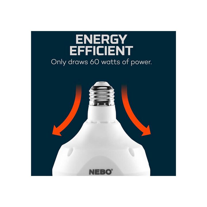 Nebo High Bright 60W 9000 Lumens White LED Adjustable Garage Light, large image number 2