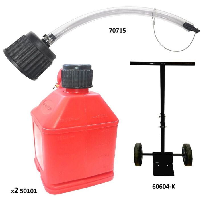 Flo-Fast DEF Pour Spout and Two 5 Gallon Containers with Versa Cart, large image number 1