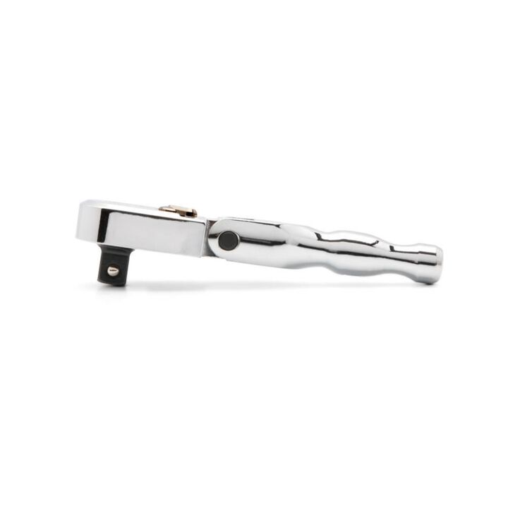 GEARWRENCH 120XP 3/8 Inch Drive Full Polish Chrome Stubby Flex Head Teardrop Ratchet, large image number 3