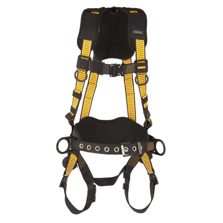 DEWALT D3000 Series XL-2XL QC Leg QC Chest Vest Style Harness with Belt