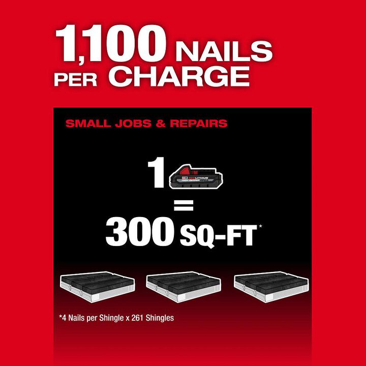 Milwaukee M18 FUEL Coil Roofing Nailer (Bare Tool) Vinyl Siding Tip & Replacement Rubber Wear Pad Bundle, large image number 5