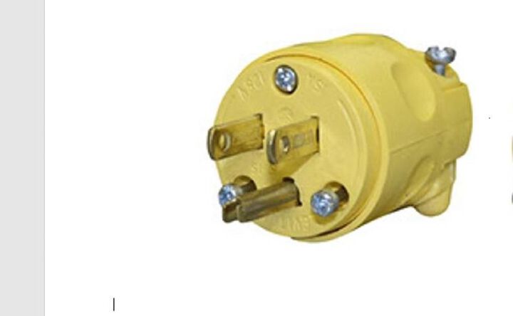 Voltec StraightMaleBlade Plug 2-Pole3-WireGrounding,15 Amp, Yellow