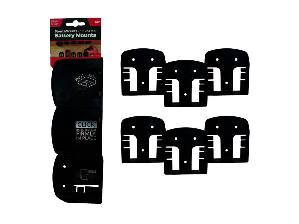 Stealthmounts Battery Mounts for Cordless Alliance System 6pk Black, large image number 1
