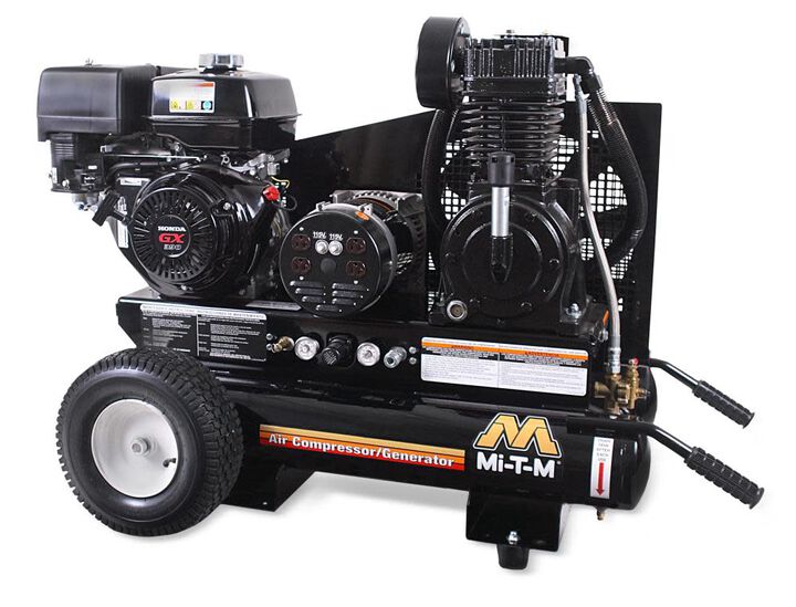Mi T M 4,000 Watt Gas Powered 49-State Stationary Air Compressor (8 gal)/Generator
