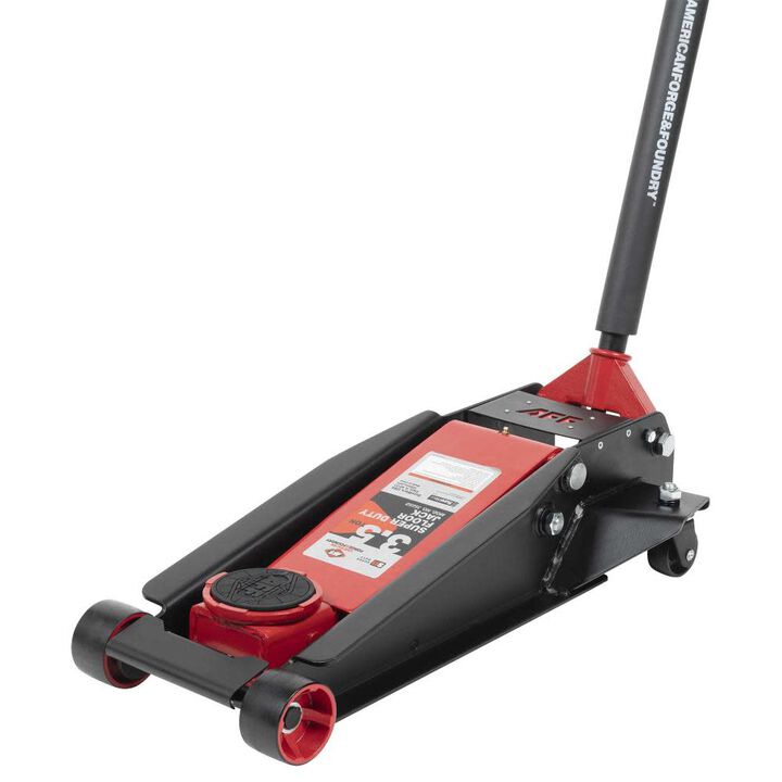 American Forge 3.5 Ton Lighting Lift  Heavy Duty Floor Jack 2pc Handle, large image number 1