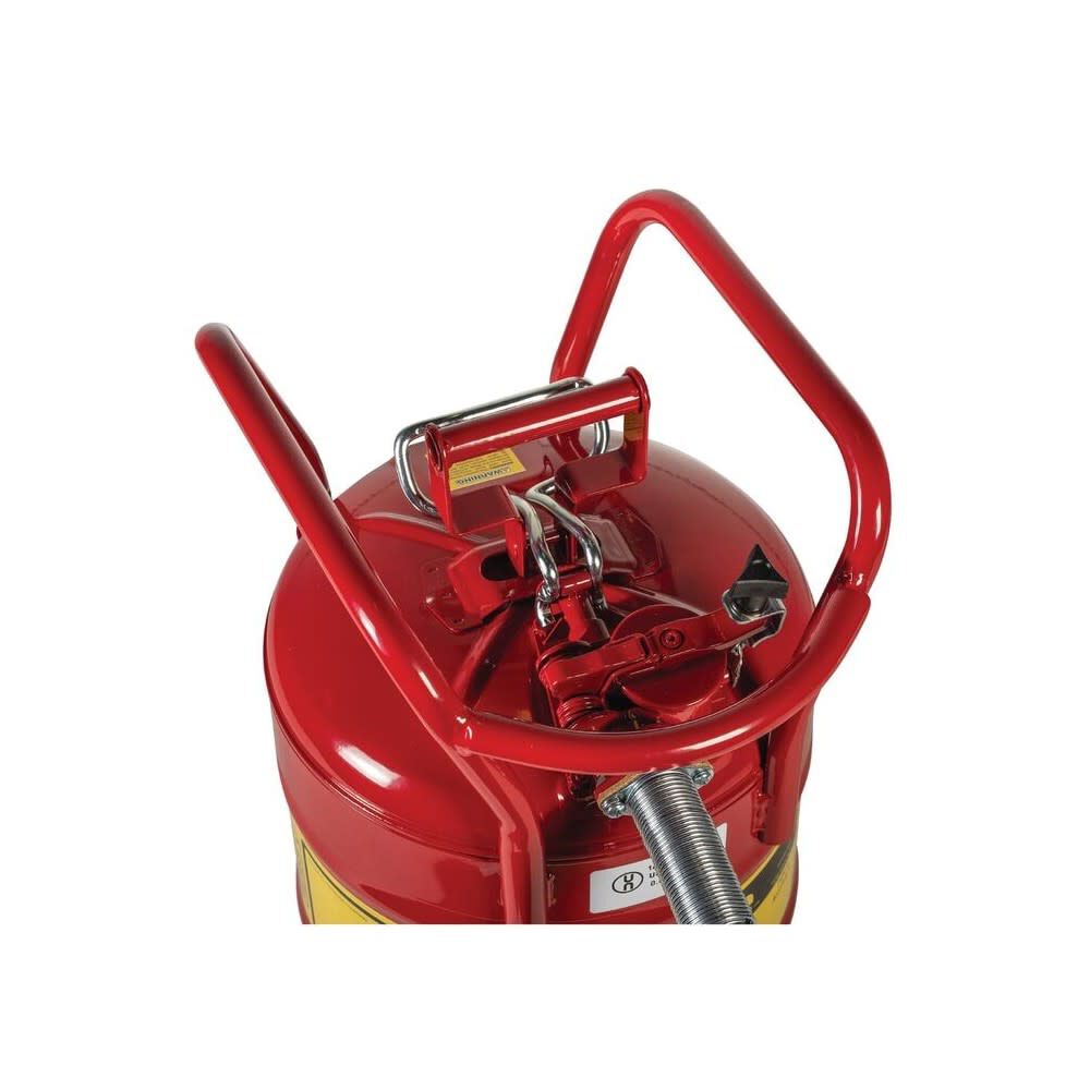 Justrite 5 Gal Steel Safety Red Gas Can Type II, large image number 4
