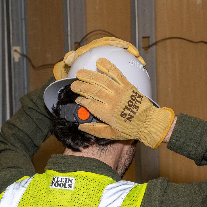 Klein Tools Leather All Purpose Gloves, Medium, large image number 6