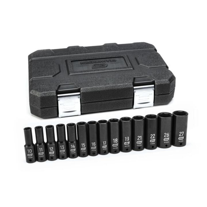 GEARWRENCH Impact Socket Set 14 pc. 1/2 In. Drive 6 Point Metric Deep