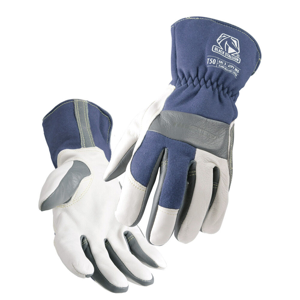 Black Stallion Welding Gloves Goatskin/FR Cotton TIG Large, large image number 1