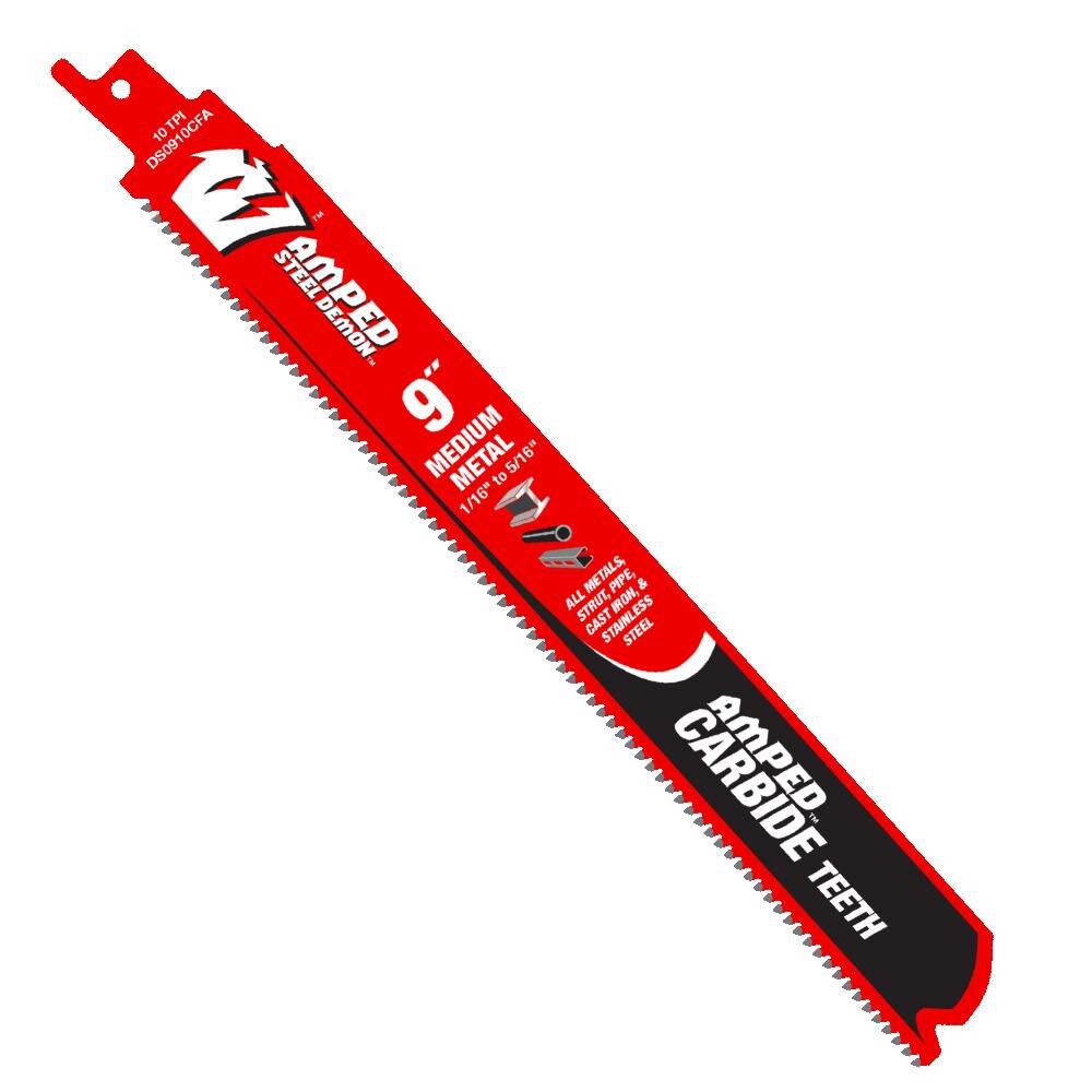 Diablo Tools 9 Inch 10 TPI Steel Demon AMPED Medium Metal Carbide Recip Blade, large image number 1