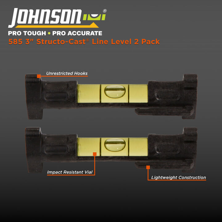 Johnson Level 3 In. Plastic Line Level, large image number 1