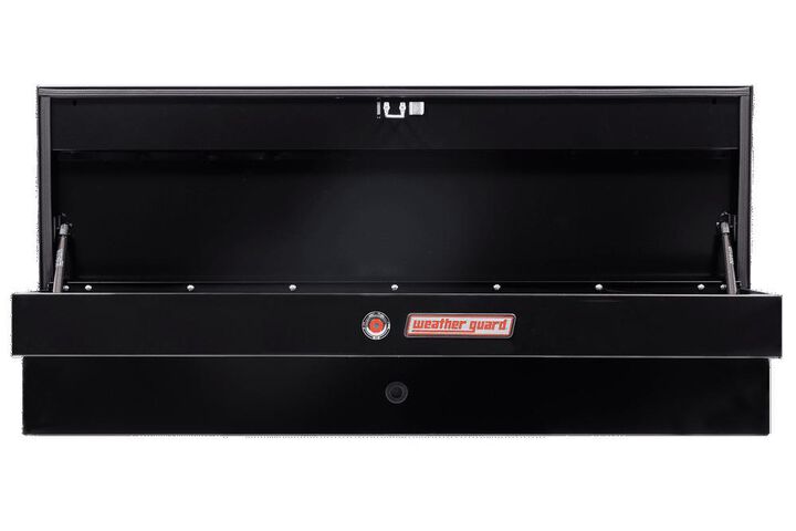 Weather Guard 56in Lo-Side Truck Tool Box Steel Gloss Black, large image number 1