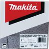 Makita 7 Inch Low-Vibration Double Row Segmented Rim Diamond Cup Wheel for Concrete, small image number 4