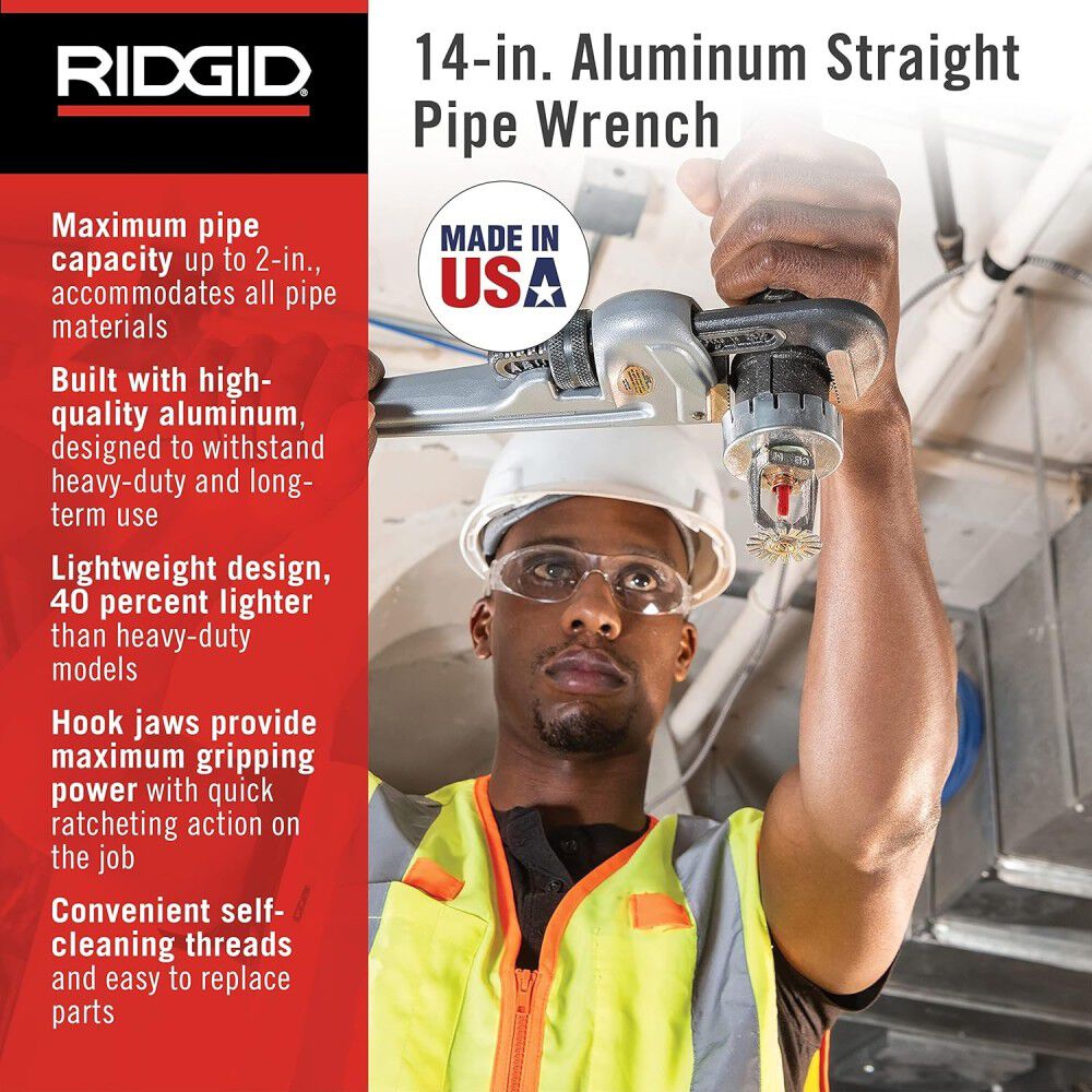 Ridgid 14 Inch and 24 Inch Aluminum Pipe Wrench Bundle, large image number 5