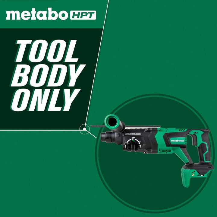 Metabo HPT 36V MultiVolt Rotary Hammer SDS Plus 1 1/8in D Handle (Bare Tool), large image number 2
