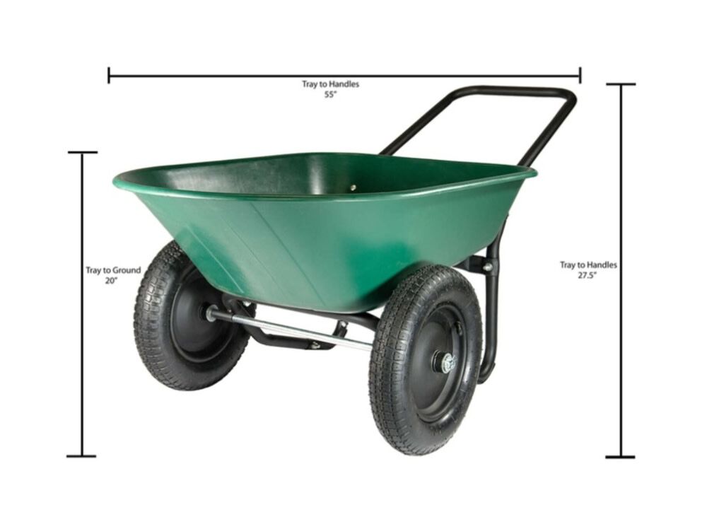 Yard Rover Garden Star Poly Residential Wheelbarrow 5 Cu Ft, large image number 2