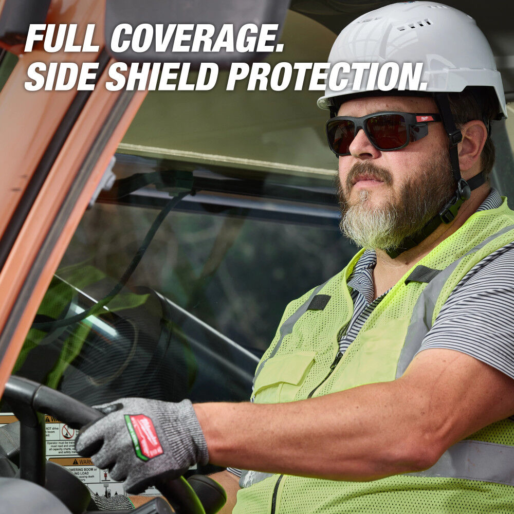 Milwaukee Full Frame Safety Glasses with Removable Side Shields, Brown Anti-Scratch Lenses, large image number 7