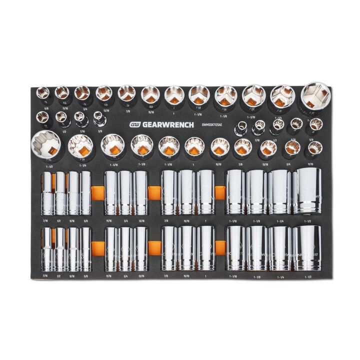 GEARWRENCH 1/2 in Drive Master SAE Socket Set in Foam Storage Tray 60pc, large image number 0