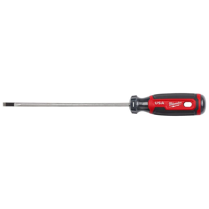 Milwaukee 3/16 Inch Cabinet 6 Inch Cushion Grip Screwdriver (USA)