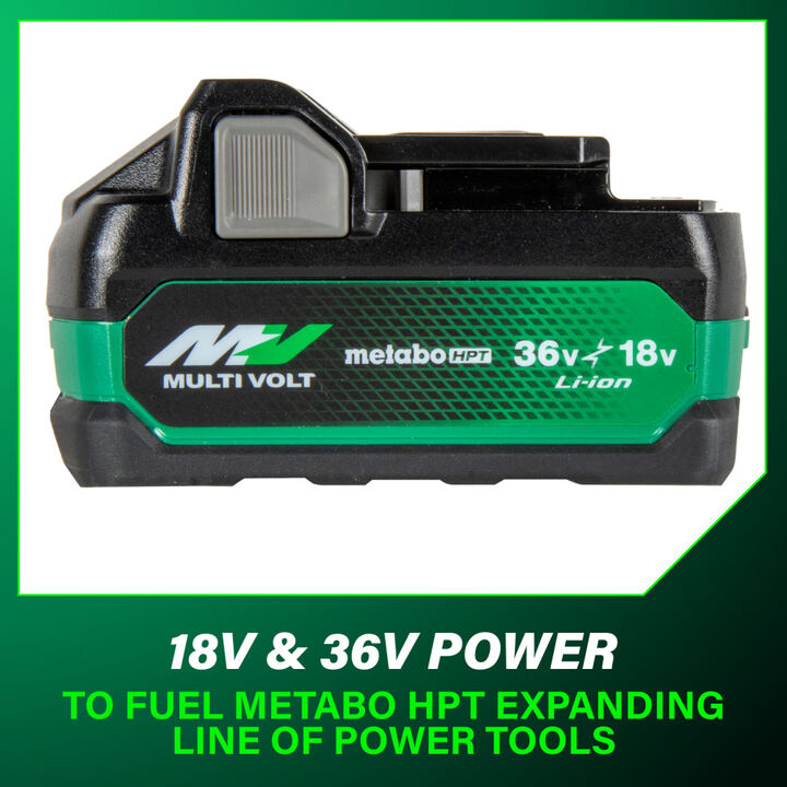 Metabo HPT MultiVolt 18 Volt/36 Volt 5.0Ah/2.5Ah Lithium Ion Battery with Fuel Indicator, large image number 7
