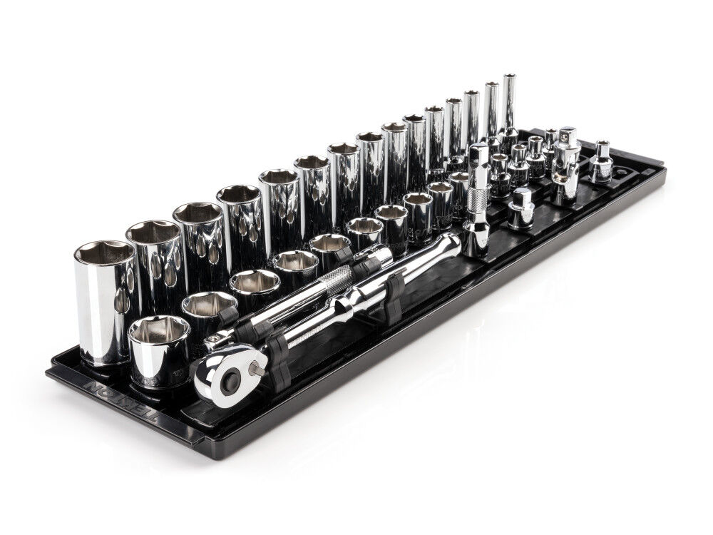 Tekton 3/8 Inch 6 Point Socket and Ratchet Set, 36 Pieces (1/4-1 Inch), large image number 1