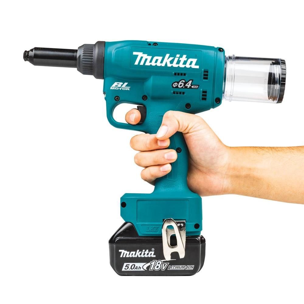 Makita 18V LXT Lithium-Ion Brushless Cordless 1/4in Rivet Tool Kit (5.0Ah), large image number 14