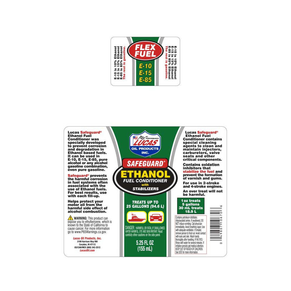 Lucas Oil 5.25 Oz Safeguard Ethanol Fuel Conditioner with Stabilizers, large image number 2