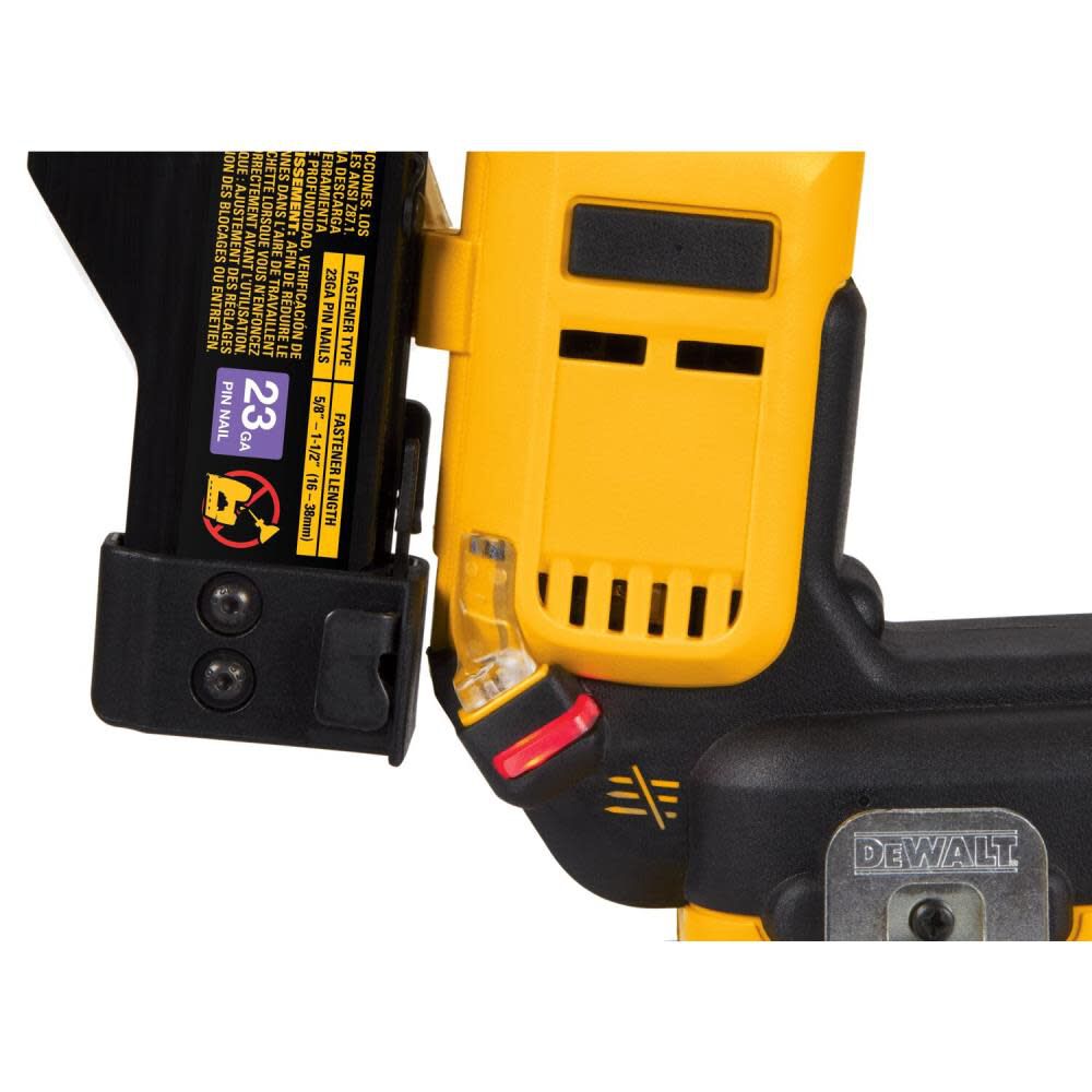 DEWALT ATOMIC Compact Series 20V MAX Pin Nailer 23 Gauge with 20V MAX XR POWERSTACK Compact Battery Bundle, large image number 4