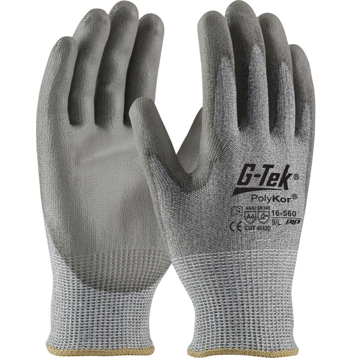 Protective Industrial Products Gloves Gray Seamless Knit G-Tek PolyKor Blended 2X 12 Pairs of Gloves