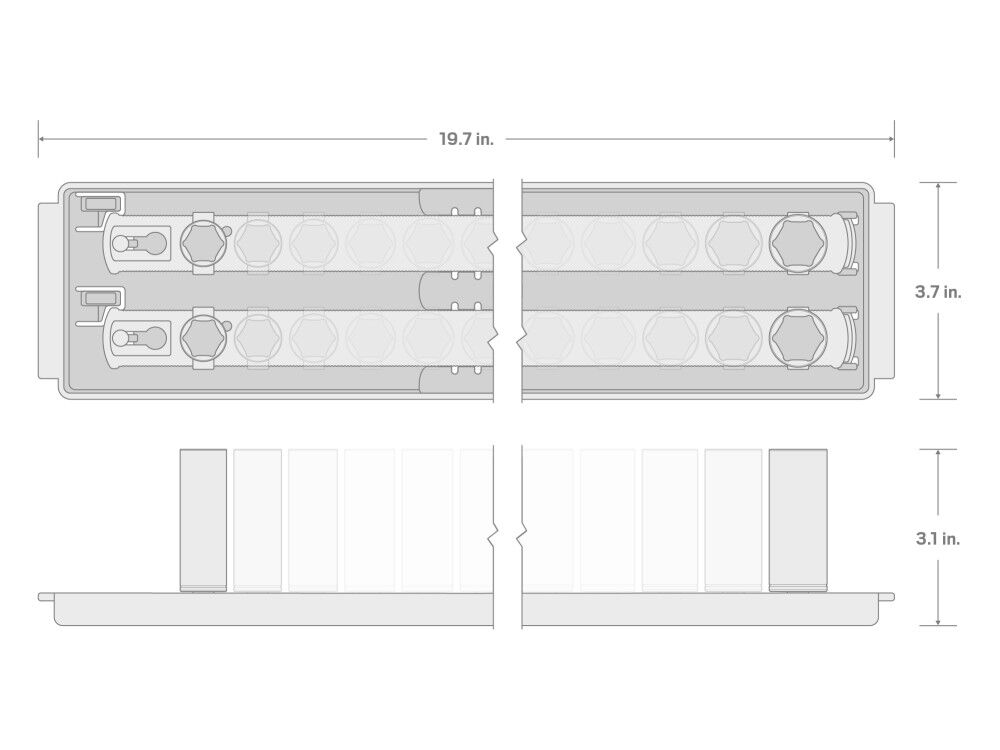 Tekton 3/8 Inch 6 Point Impact Socket Set, 30 Pieces (1/4-1 Inch), large image number 4