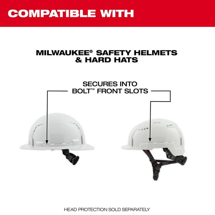 Milwaukee BOLT Full Face Shield Metal Mesh Compatible with Safety Helmets & Hard Hats, large image number 2