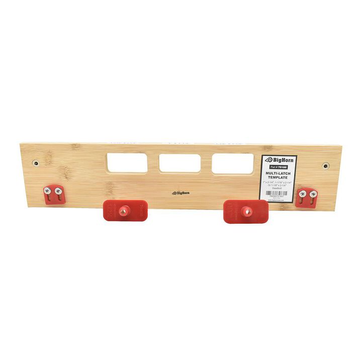 Big Horn 17 Inch Carrier 3 Pocket Door Edge Multi-Latch Mortising Template, large image number 1