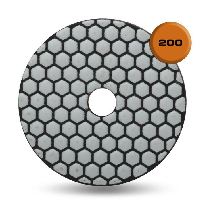 Rubi Tools Resin Dry Polishing Pad 200 Grit 4 In., large image number 1