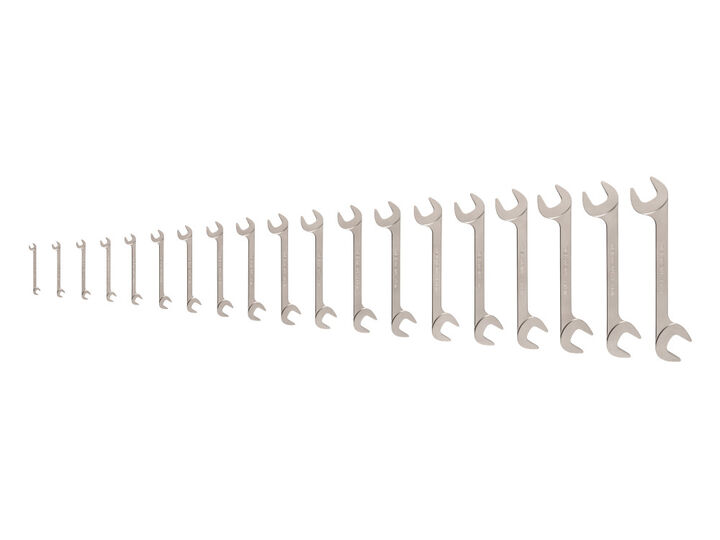 Tekton Angle Head Open End Wrench Set, 19-Piece (1/4 - 1-1/4 Inch)
