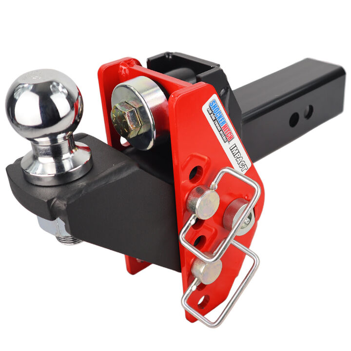 Shocker Hitch Impact 14K 2.5 Inch Cushion Hitch & Raised Ball Mount 2-5/16 Inch Hitch Ball
