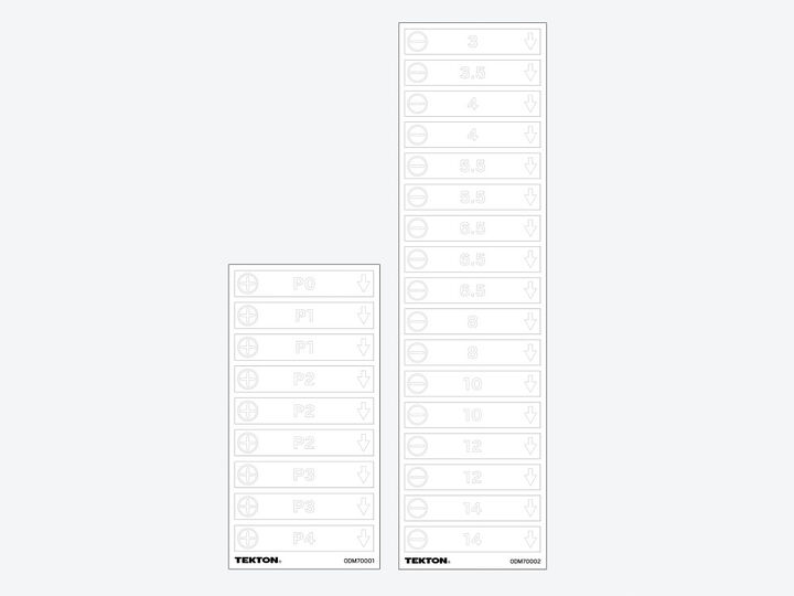 Tekton Phillips and Slotted Screwdriver Set with Organizer #1-#3, 4-8 mm 7 Pieces, large image number 5