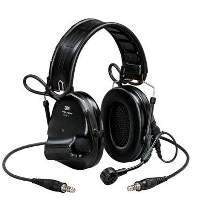 3M Foldable Dual Lead Dynamic Mic Black MIL/LE Tactical Headset