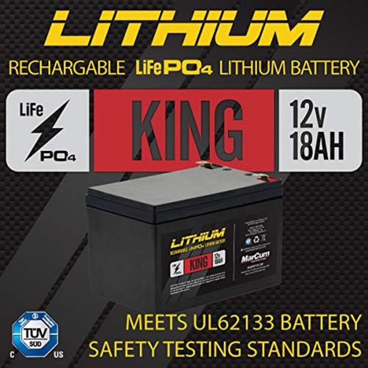 MarCum Lithium 12V 18Ah LifePO4 King Battery Only, large image number 1