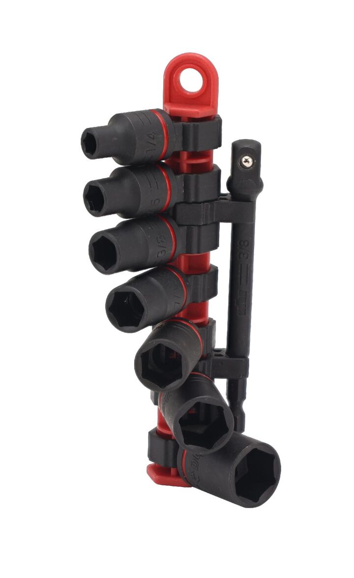Wiha 3/8 Inch Drive SAE Impact Socket Set, 8 Pieces