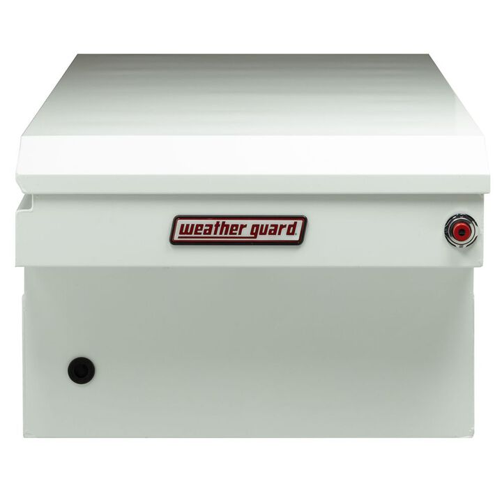 Weather Guard Saddle Box, Steel, Full Extra Wide, White, 15.5 cu ft, large image number 3