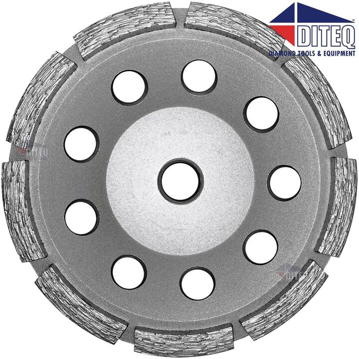 Diteq CS14 7 Inch Single Row Segmented Rim Diamond Cup Wheel for Concrete, Masonry, and Block