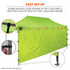 Ergodyne 10 Ft x 20 Ft Pop-Up Tent Sidewall Hi-Vis Green, small image number 4