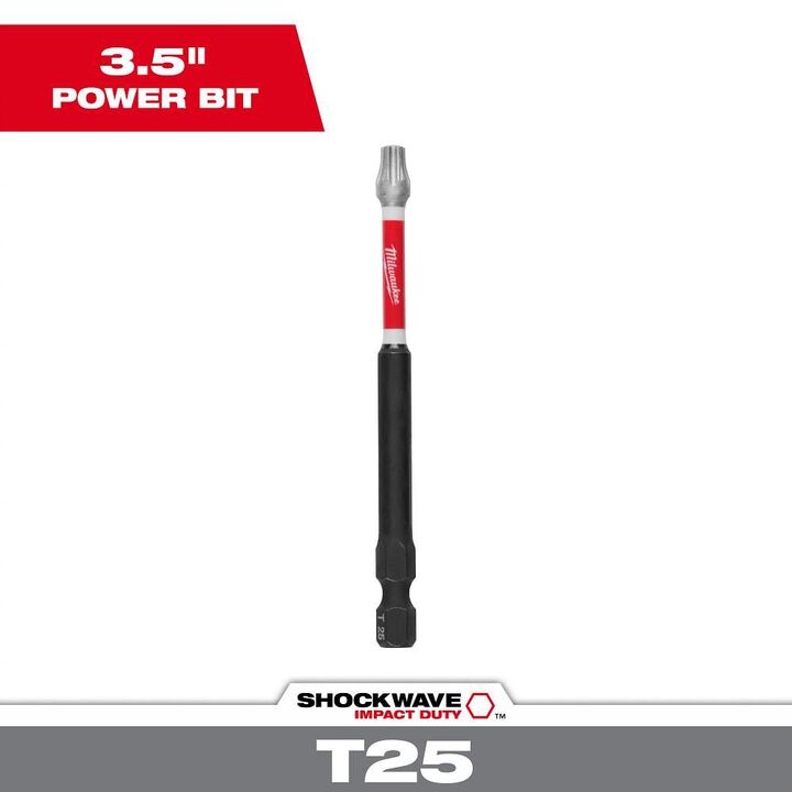 Milwaukee SHOCKWAVE 3-1/2 in. Impact Torx T25 Power Bit