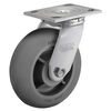 Albion Casters 6 Inch Diameter Rubber Wheel Swivel Standard Plate Caster, small image number 1