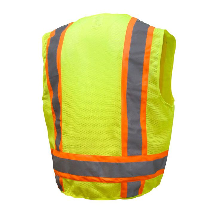 Radians Safety Vest SV6 Two Tone Surveyor Type R Class 2 Solid/Mesh Green Size 2X, large image number 6