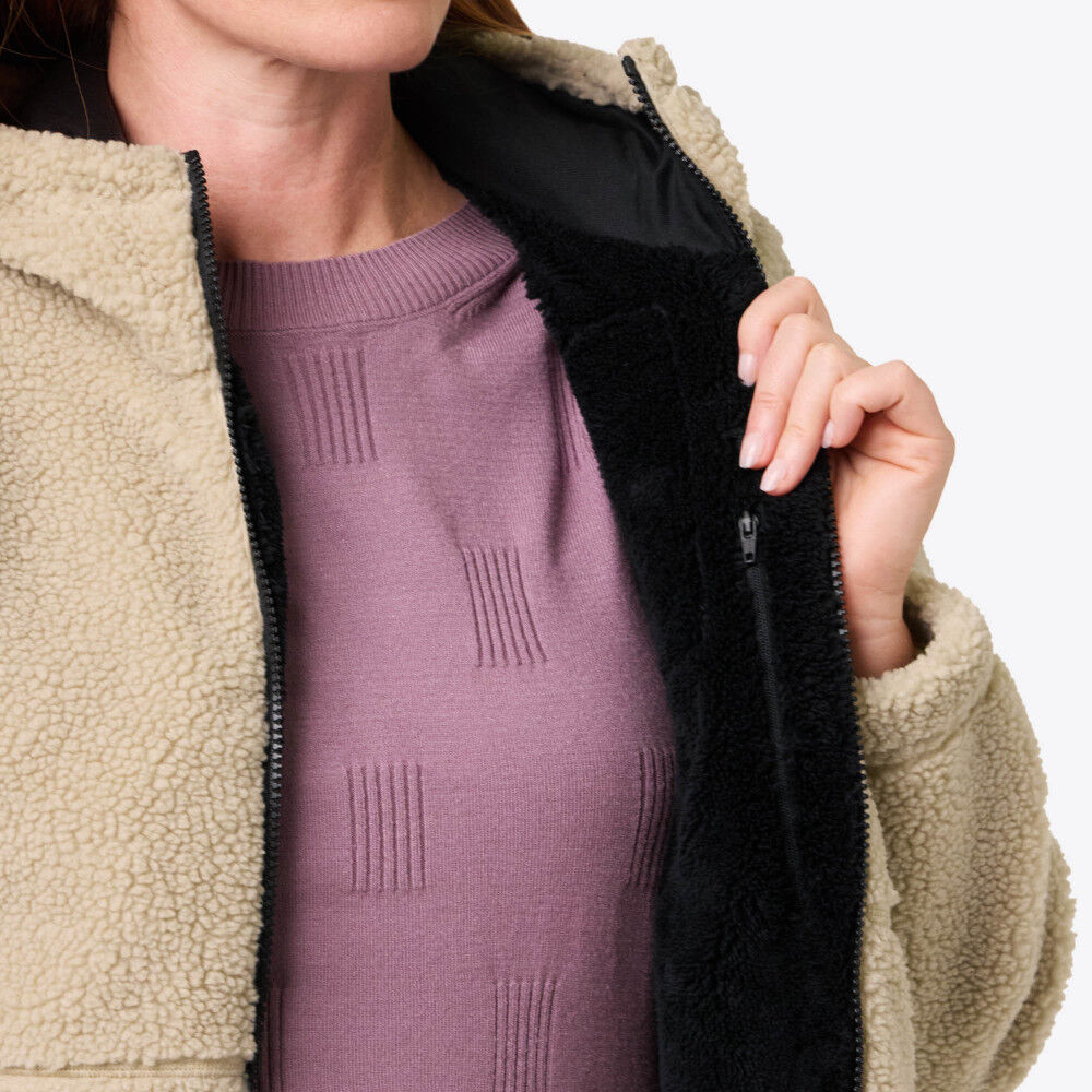 Mobile Warming Womens Upland Full Zip Sherpa Heated Jacket Kit Coffee Tan XS, large image number 6