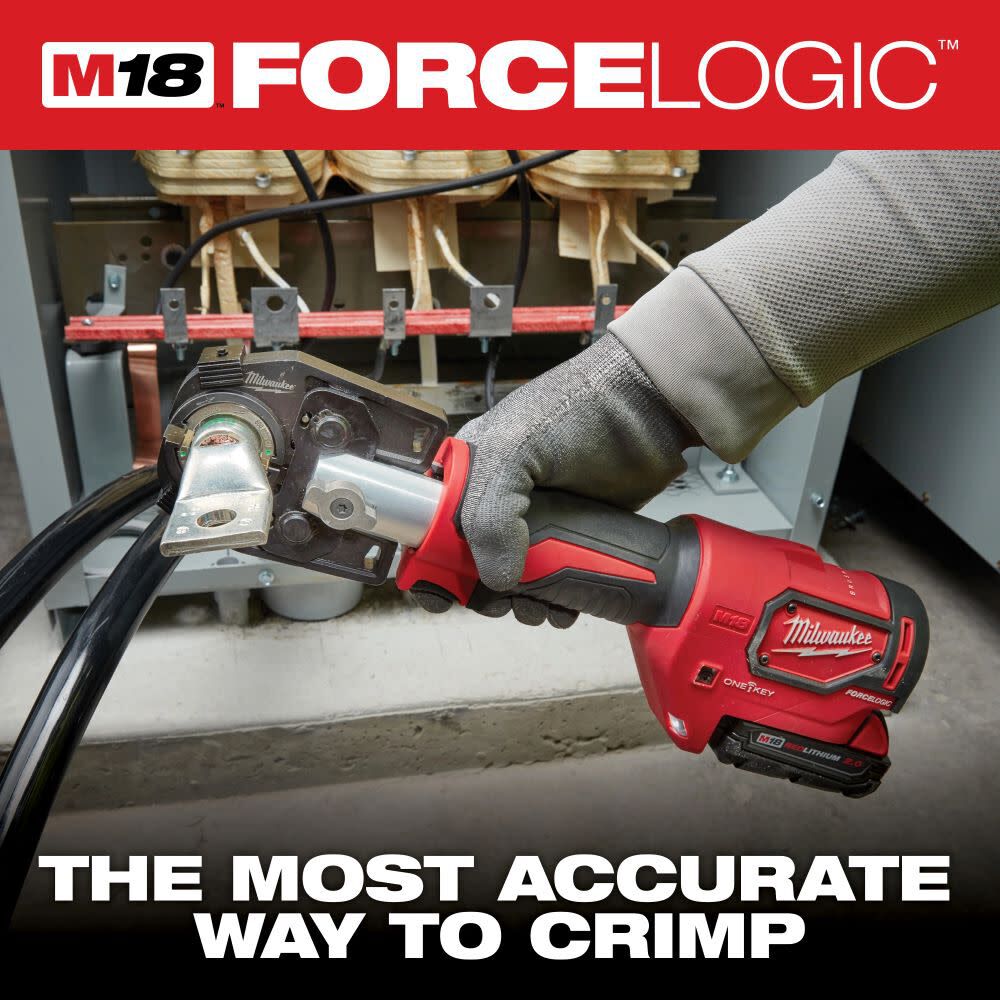 Milwaukee M18 FORCE LOGIC 600 MCM Crimper with 350 MCM AL Dies (Bare Tool), large image number 3