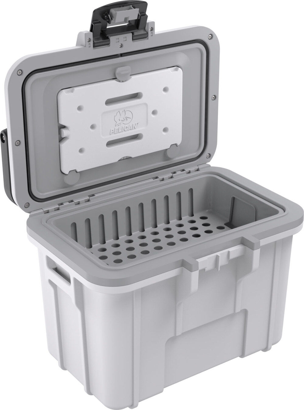 Pelican Plastic Personal Cooler with Handle, 8 Quart, White and Gray, large image number 8